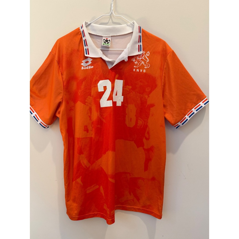 Vintage 1996 Netherlands Lotto Soccer Jersey Holland KNVB Euro 96 Football Shirt